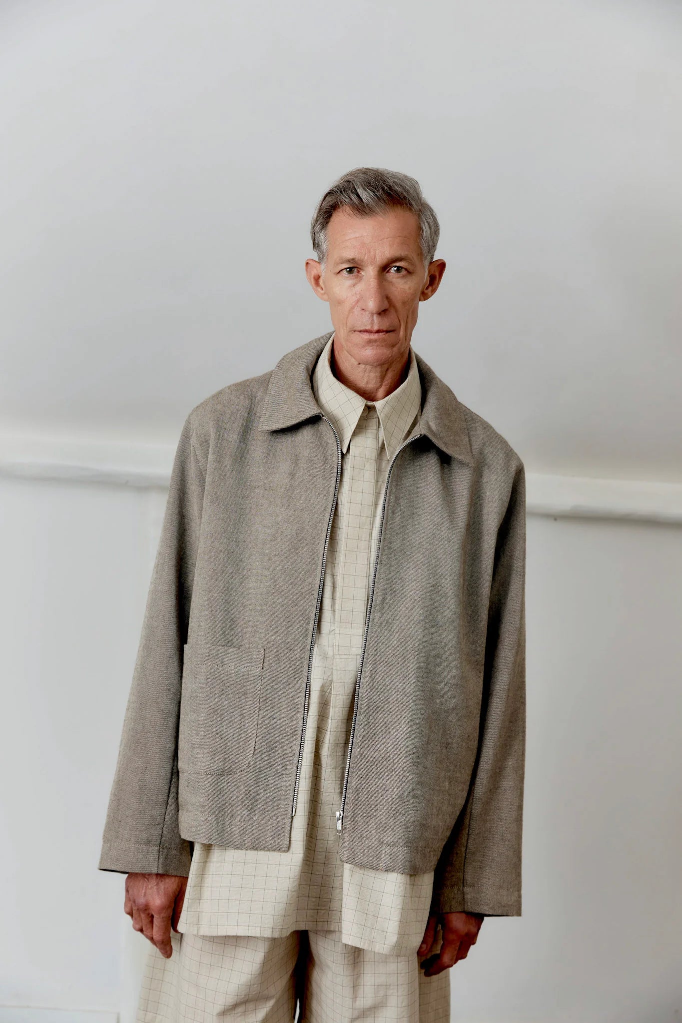Cawley Japanese Linen Wool Sandy Jacket