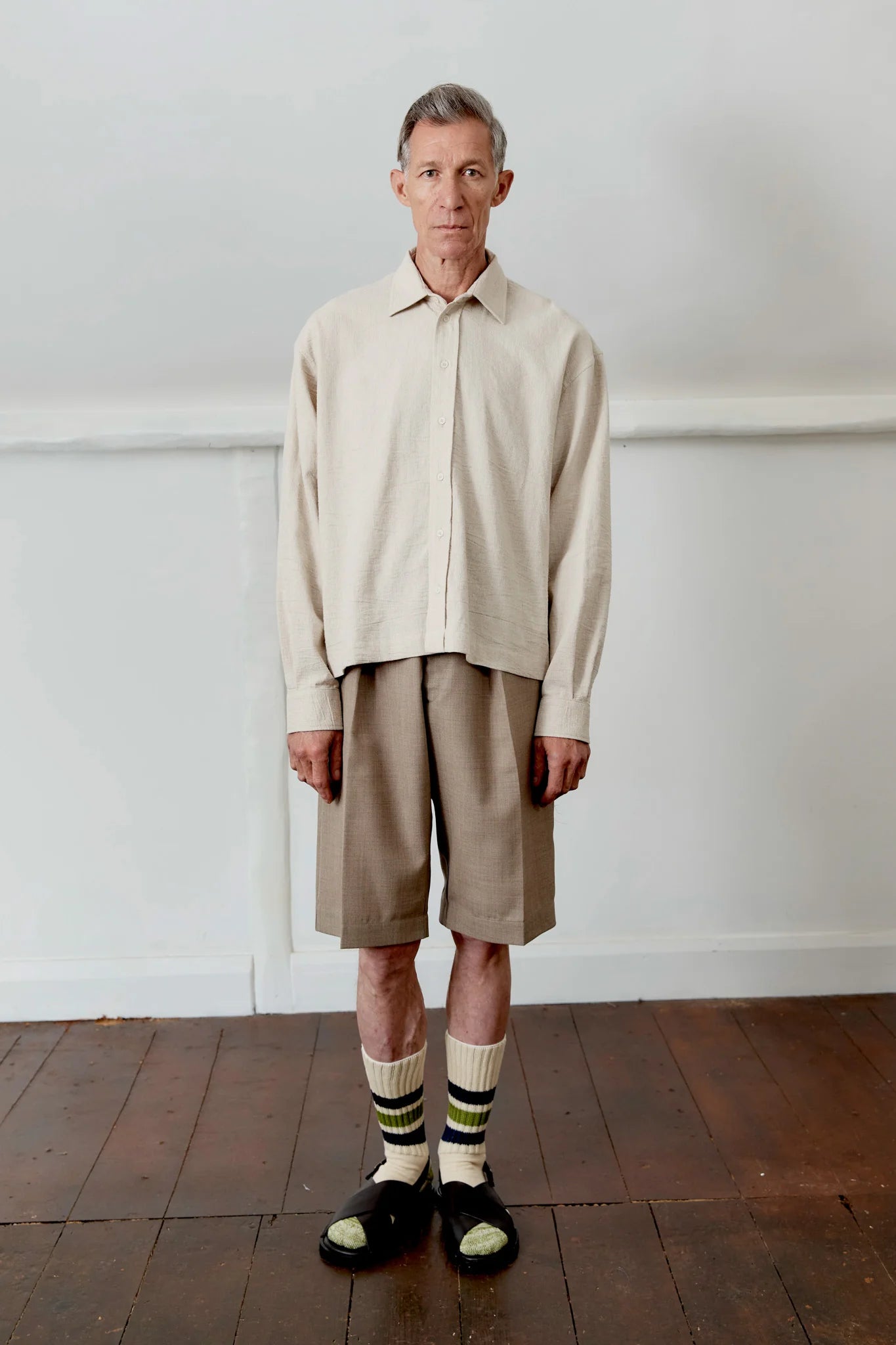 Cawley Japanese Hand Dyed Stitch Cotton Dennis Shirt