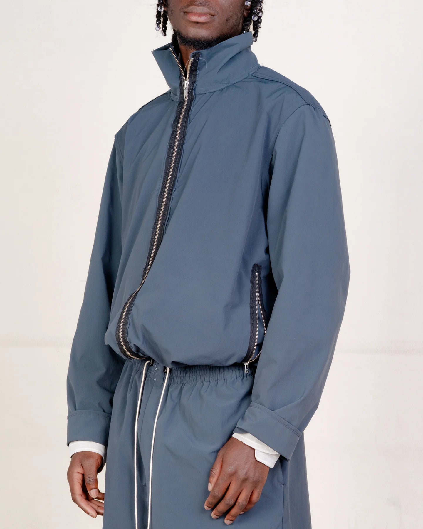 TRACK JACKET technical nylon - petrol