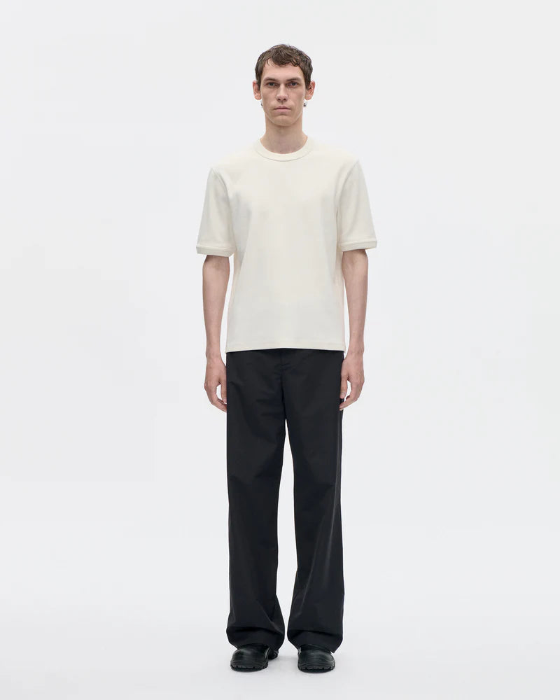Gym Tee Cotton Rib 021 Chalk