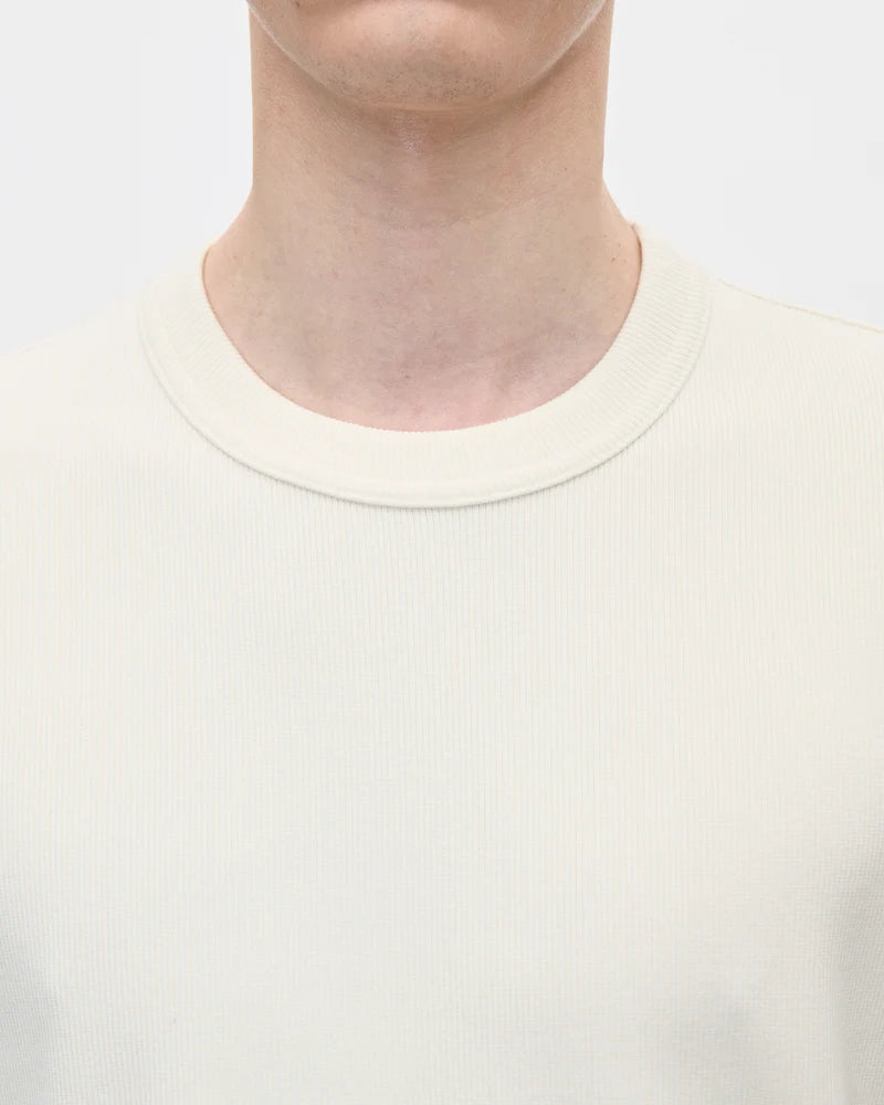 Gym Tee Cotton Rib 021 Chalk