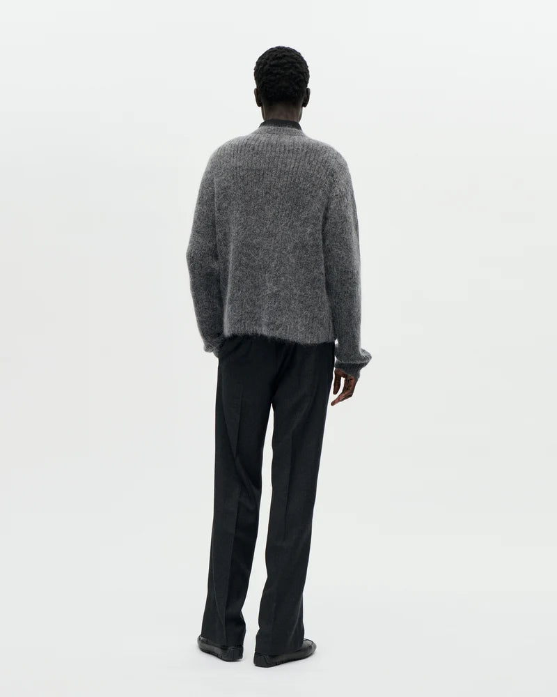 V Neck Kid Mohair, 008 Charcoal