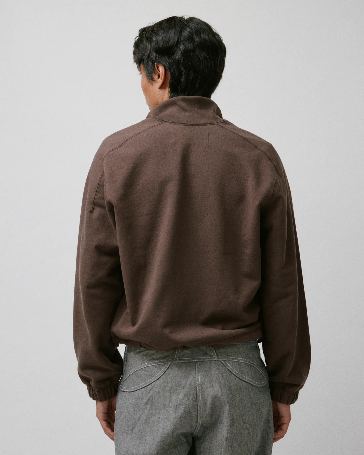 Knot Zip Sweater Brown