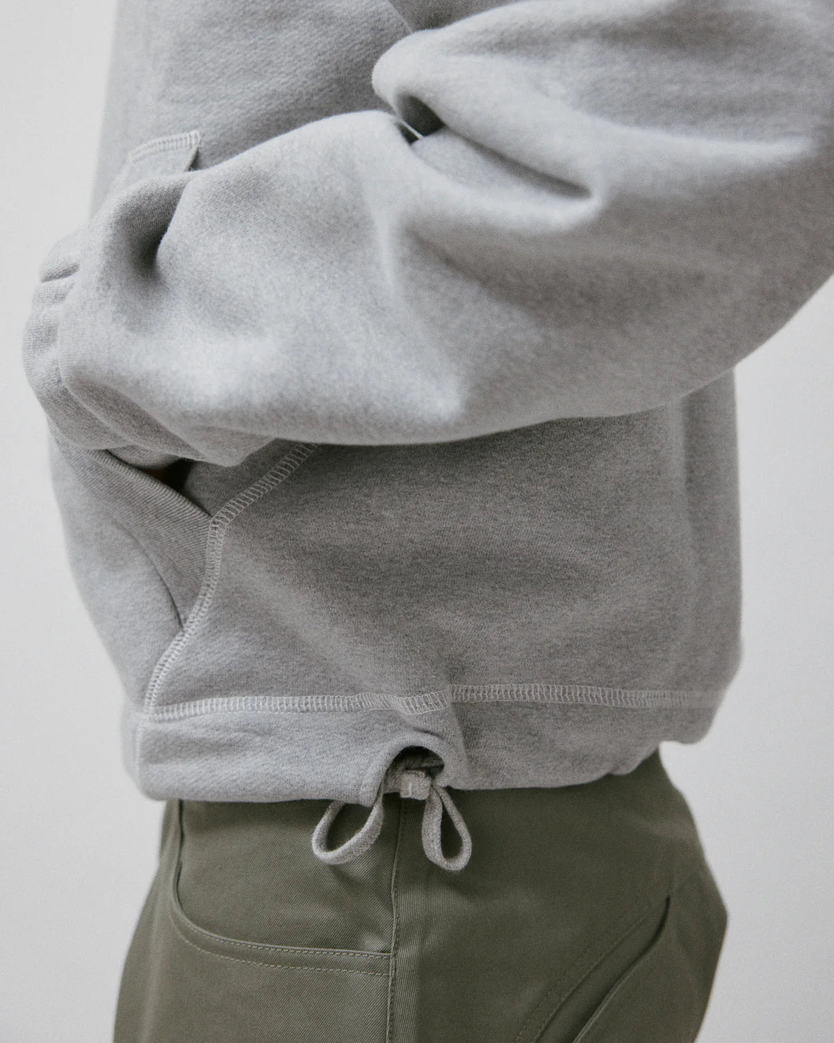 Knot Zip Sweater Heather Grey