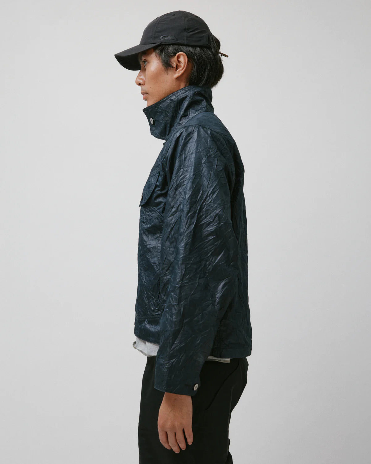 Wrinkle Welder Button Jacket Black