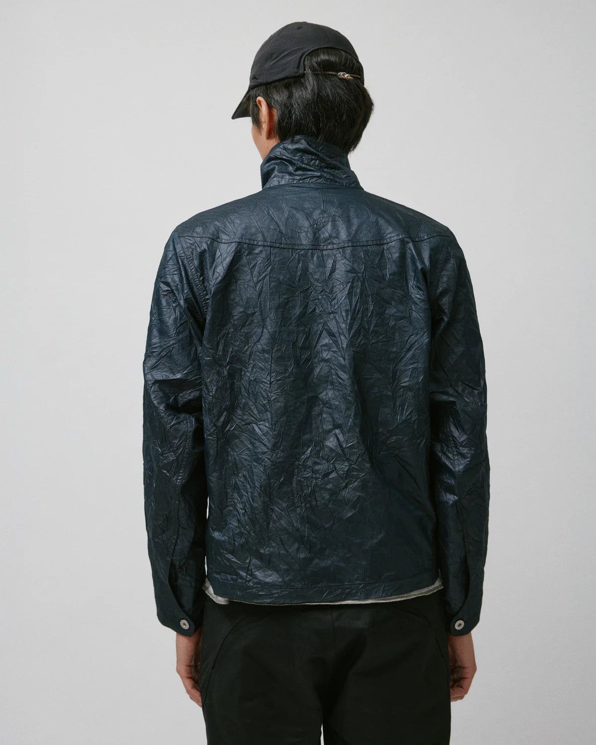 Wrinkle Welder Button Jacket Black