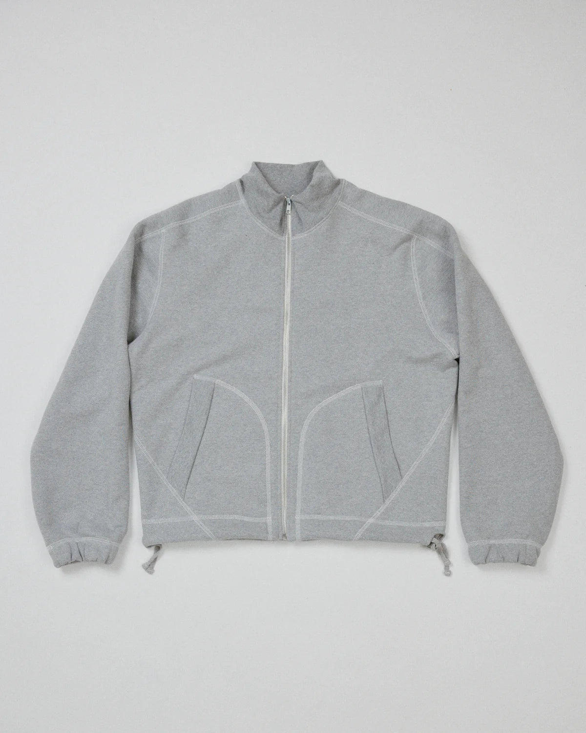 Knot Zip Sweater Heather Grey