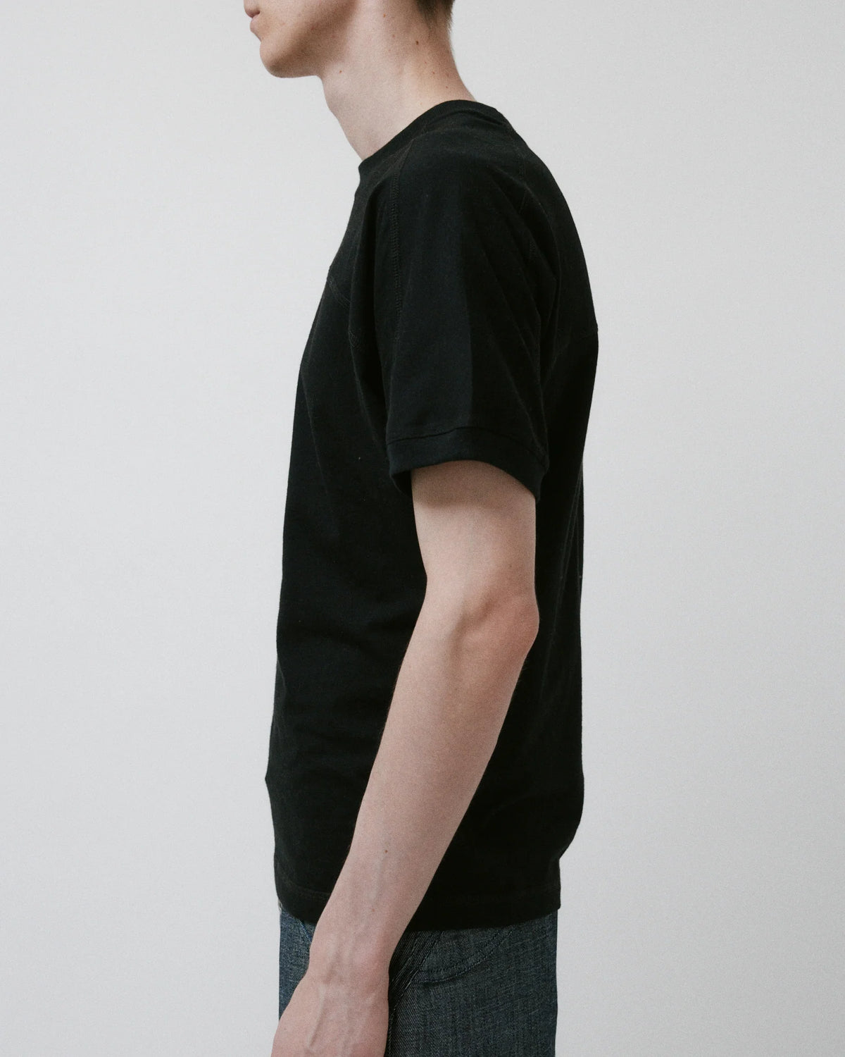Stripe Ringer Tee Black