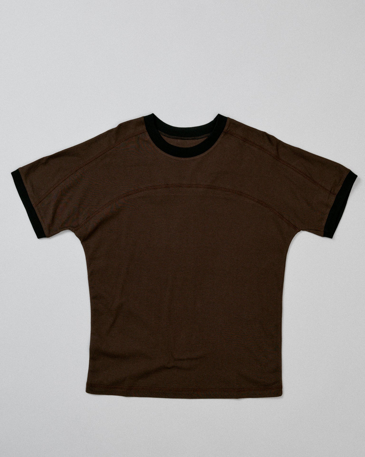 Stripe Ringer SS Tee Brown