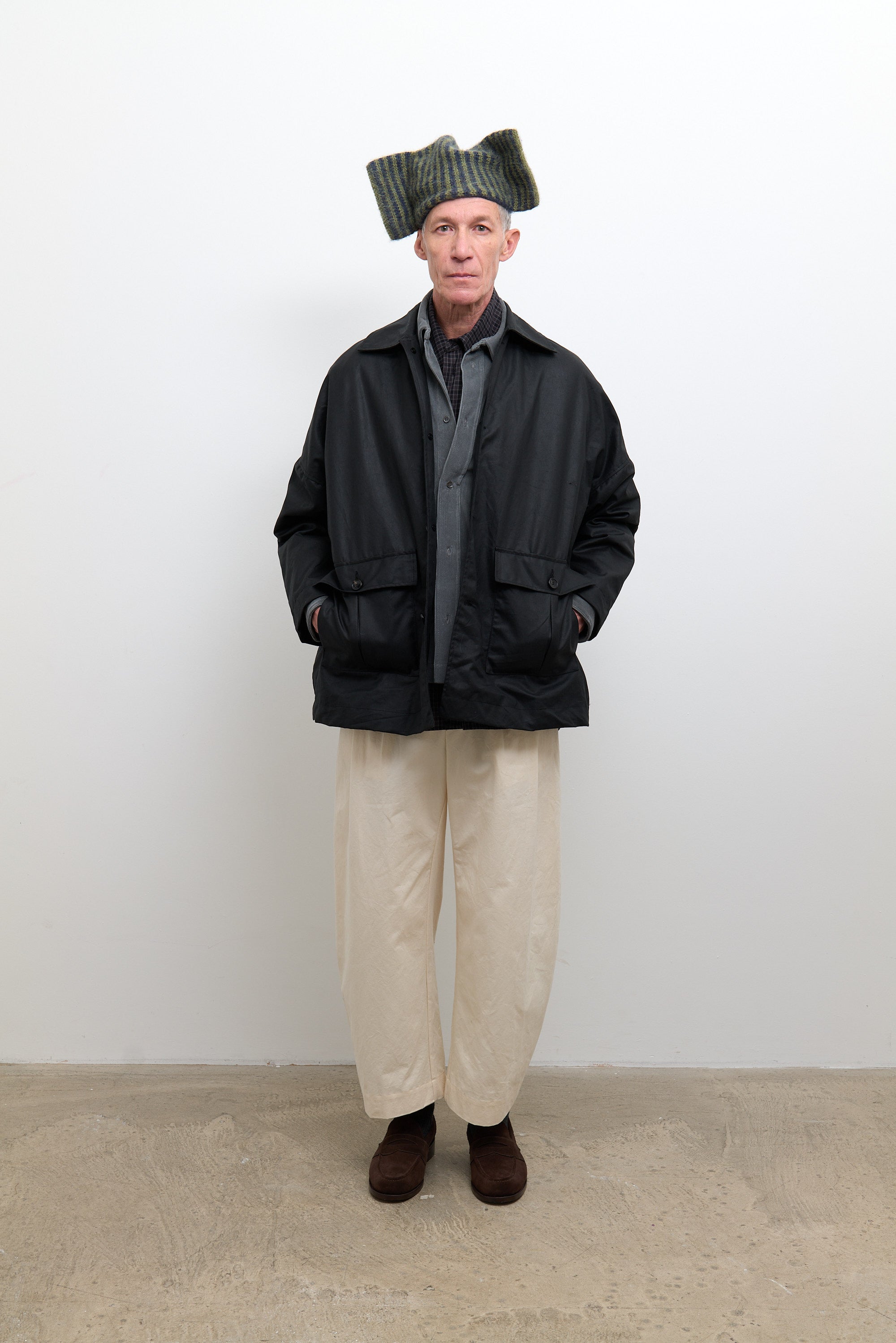 British Waxed Cotton Amis Mac Black