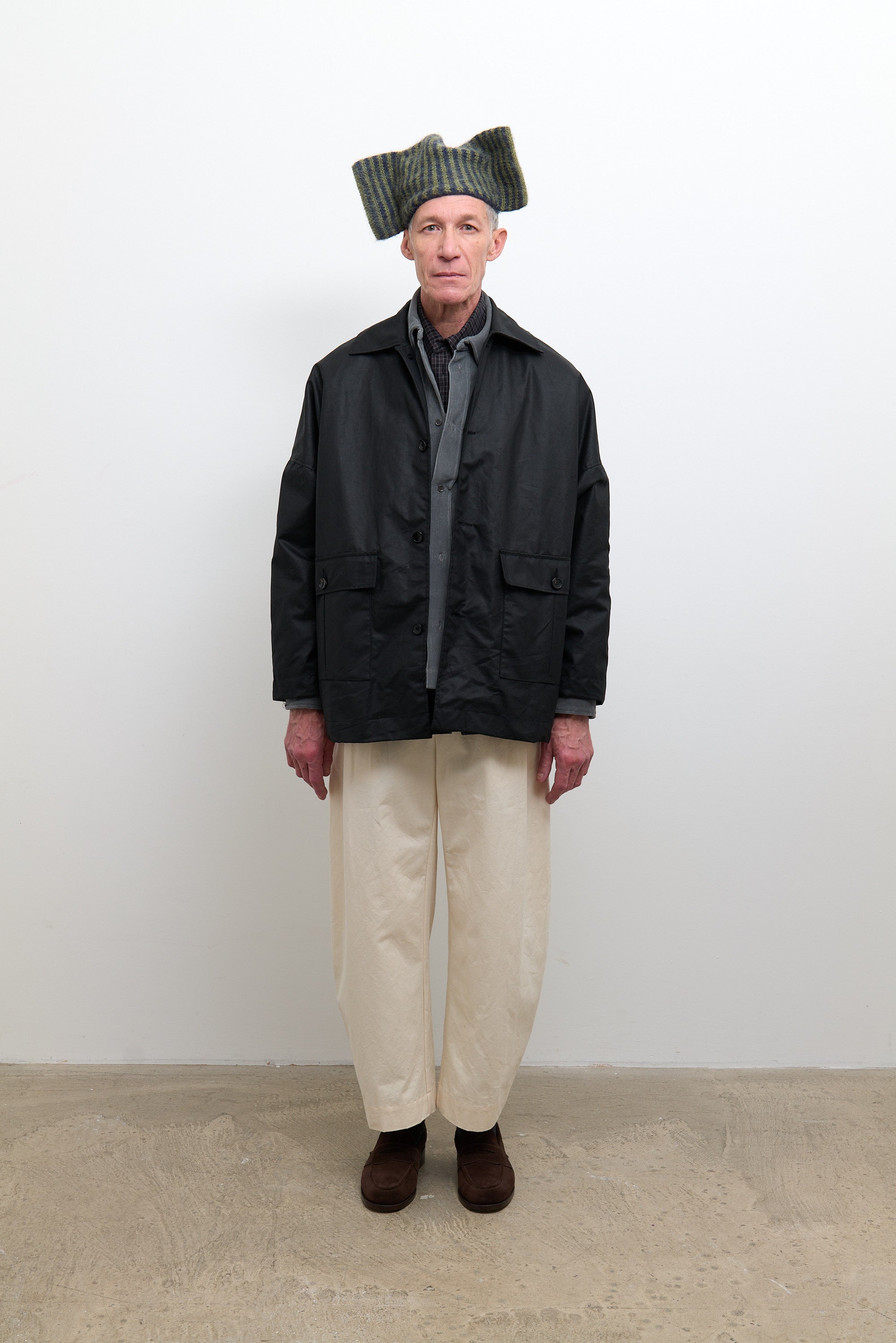 British Waxed Cotton Amis Mac Black