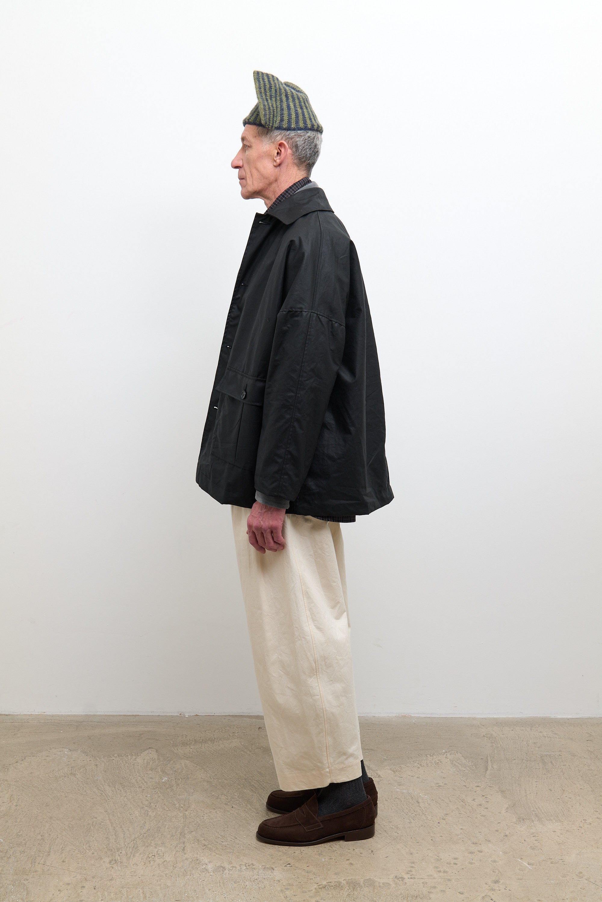 British Waxed Cotton Amis Mac Black