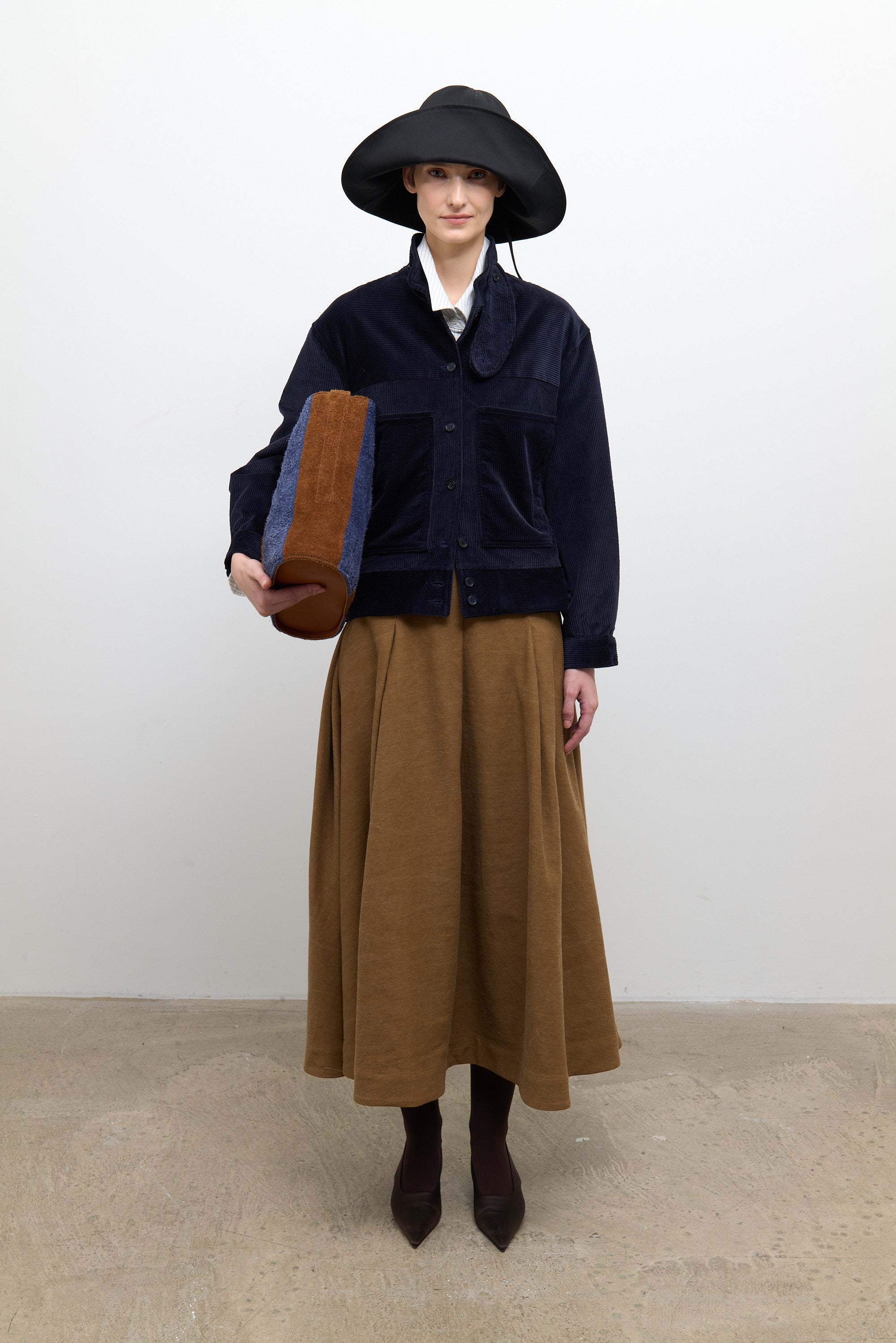 Japanese 8-Wale Cotton Cord Arden Jacket Dark Navy