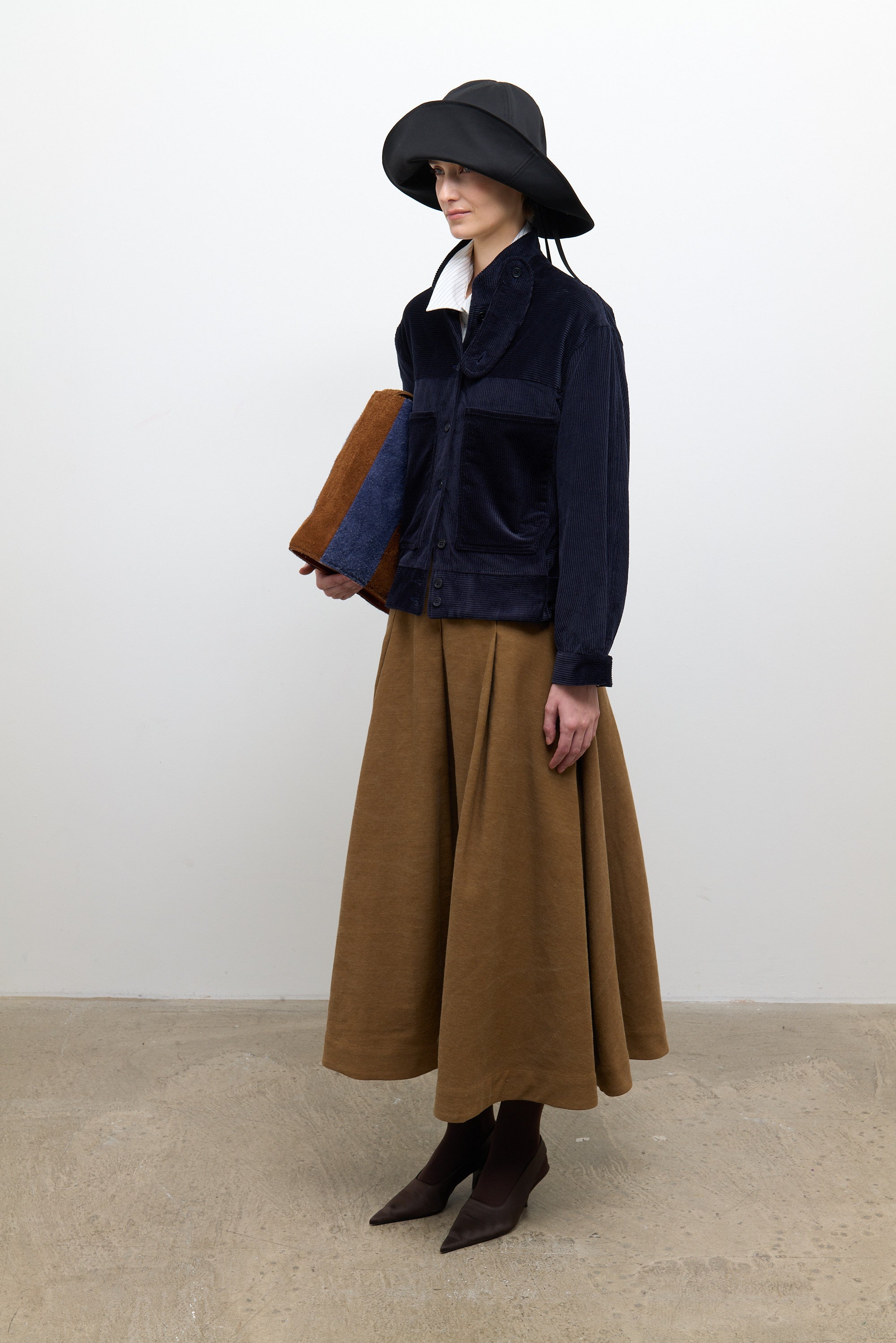 Japanese 8-Wale Cotton Cord Arden Jacket Dark Navy
