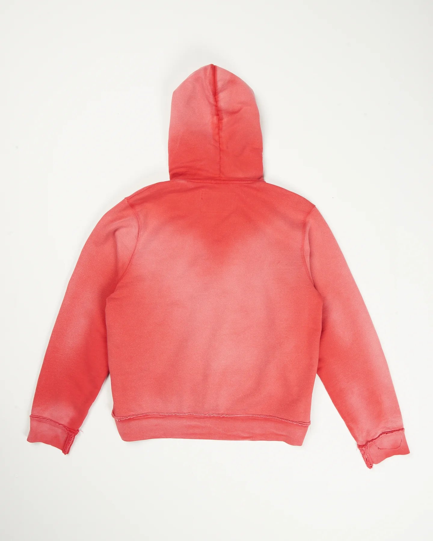 FITTED ZIP HOODIE heavy sweat - red sunfade