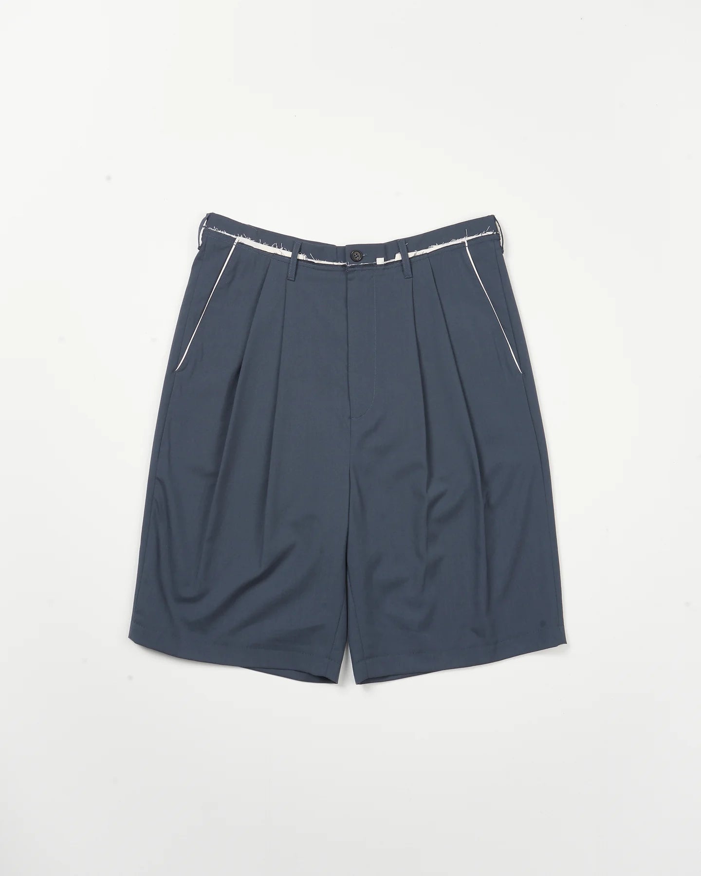 SLIM SUIT SHORTS tropical wool - petrol
