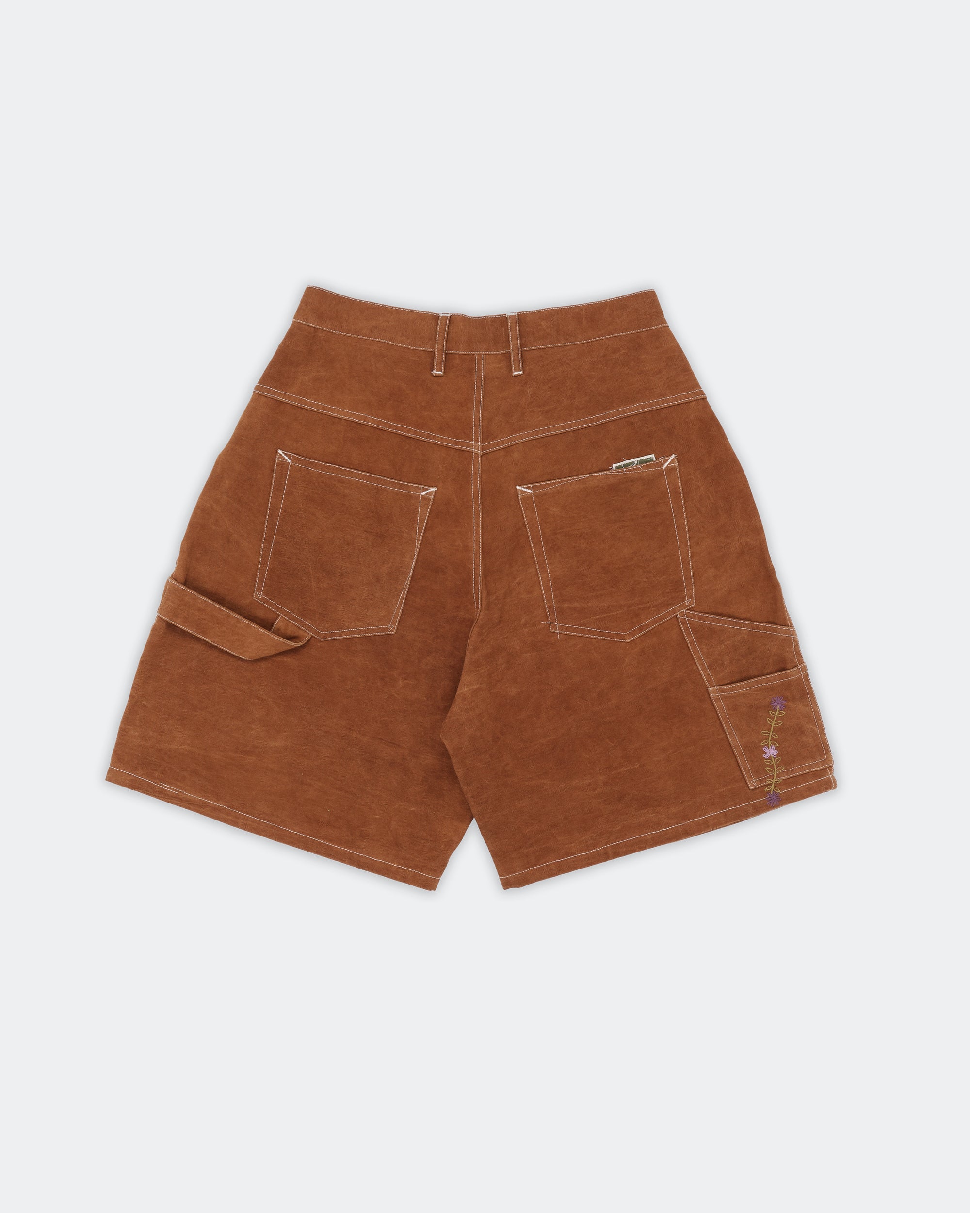 Story mfg. Lush Carpenter Shorts Brown Wonky Wear