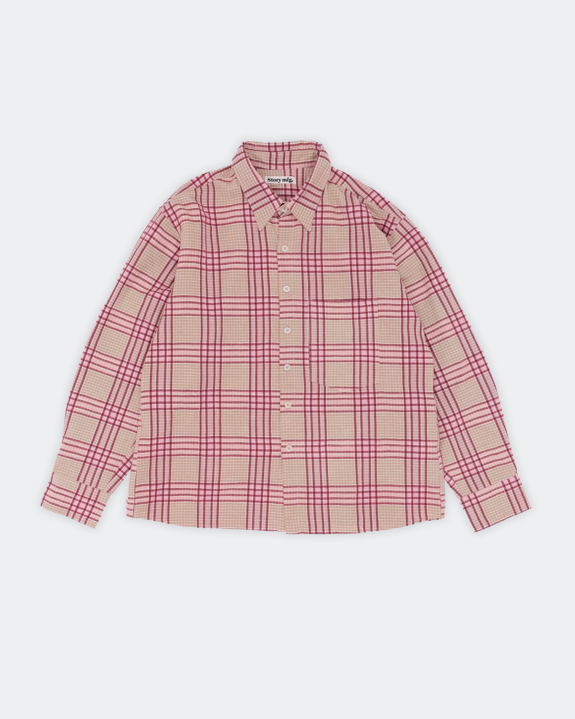 Story mfg. Plane Shirt Flora Check Handloom