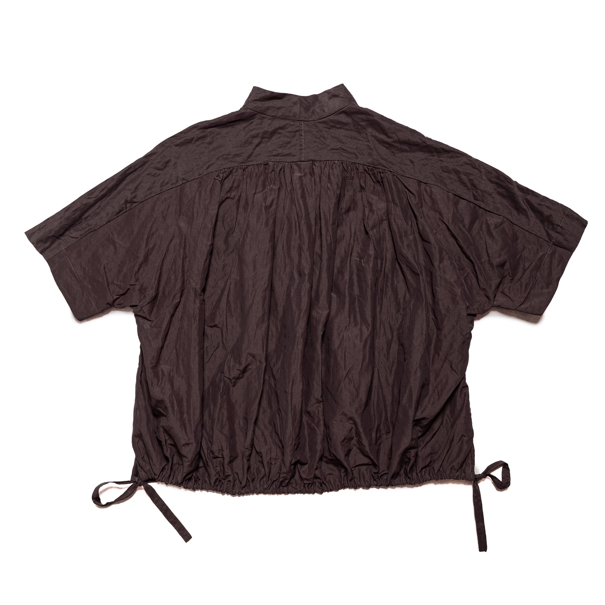 Quarter Zip Bubble Shirt Cotton Nylon Metal Prune