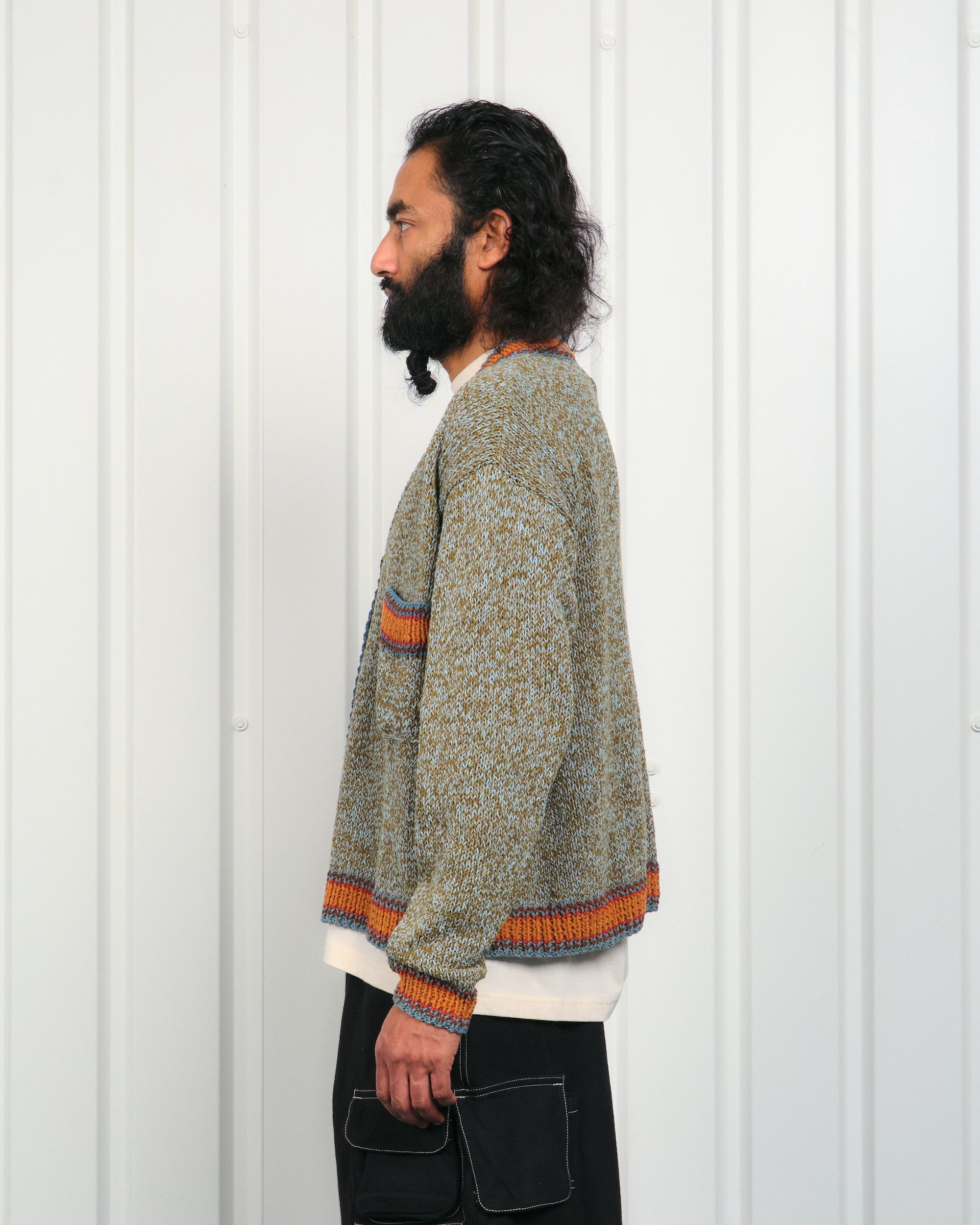 Story mfg. Bulb Cardigan Twisted Green