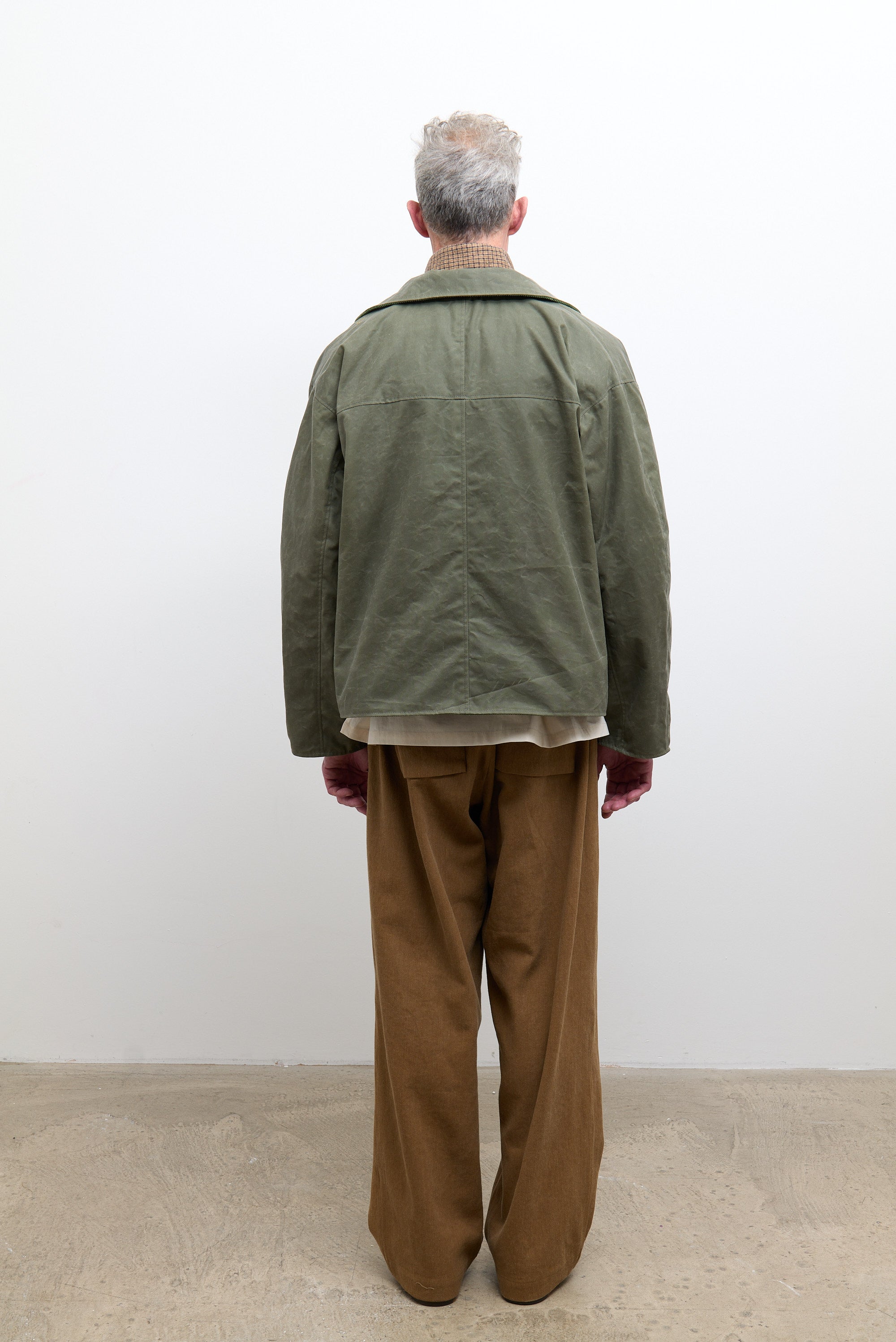 British Waxed Cotton Mens Flying Jacket Sage