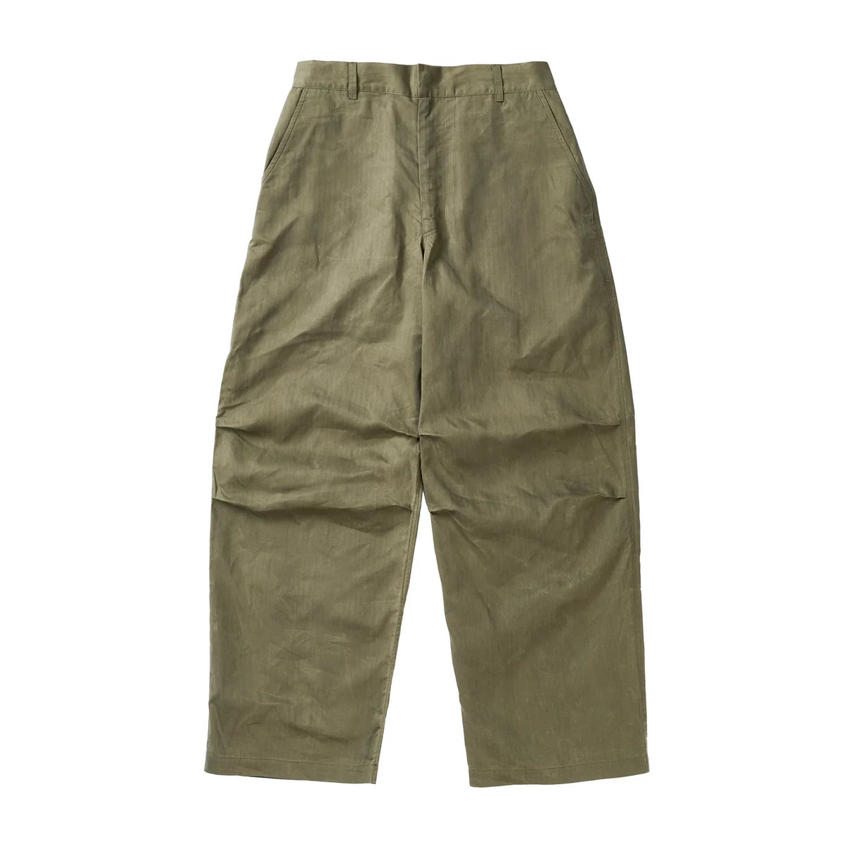 Knee Pleats Trouser Olive