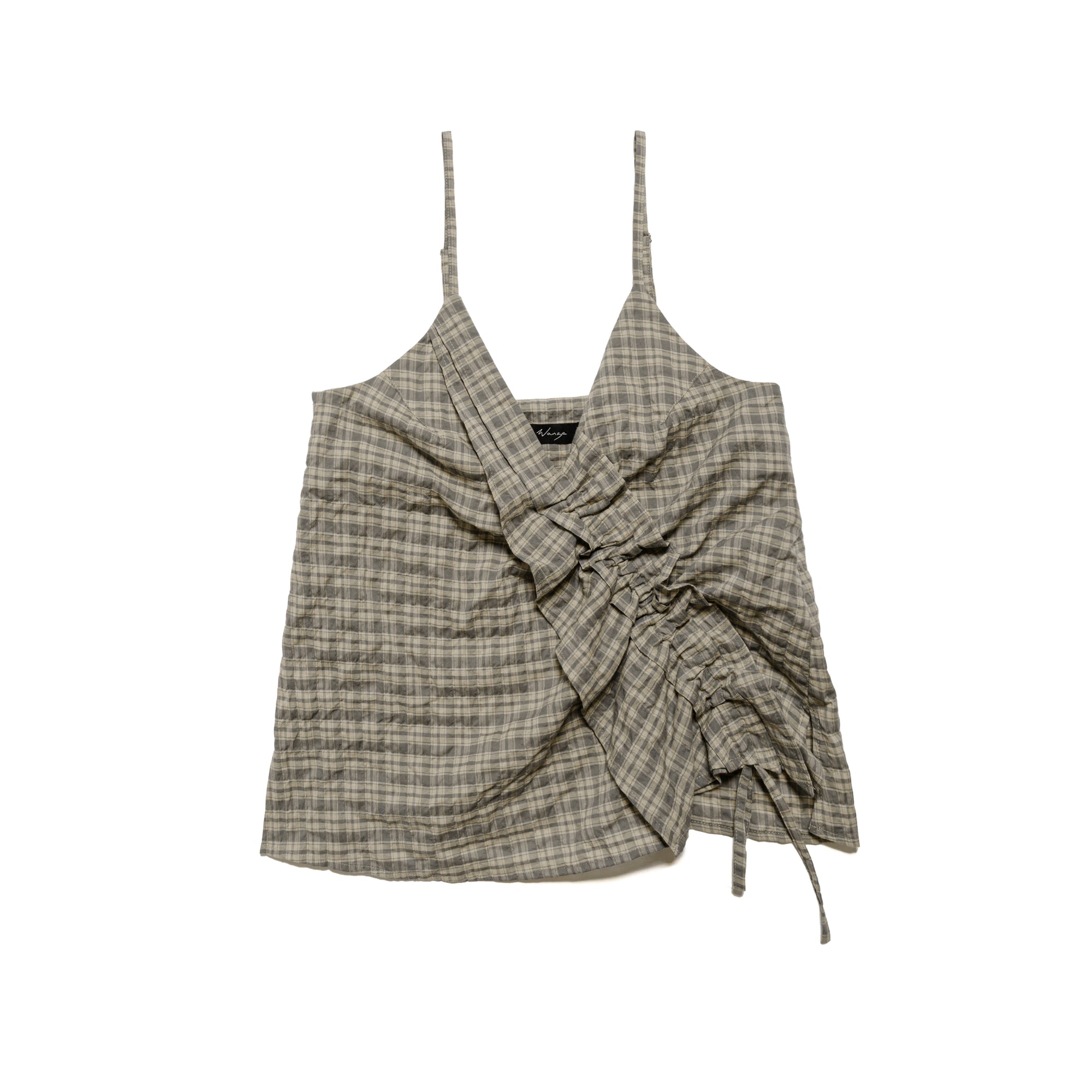 Ruffle Camisole Tank Organic Cotton Moss