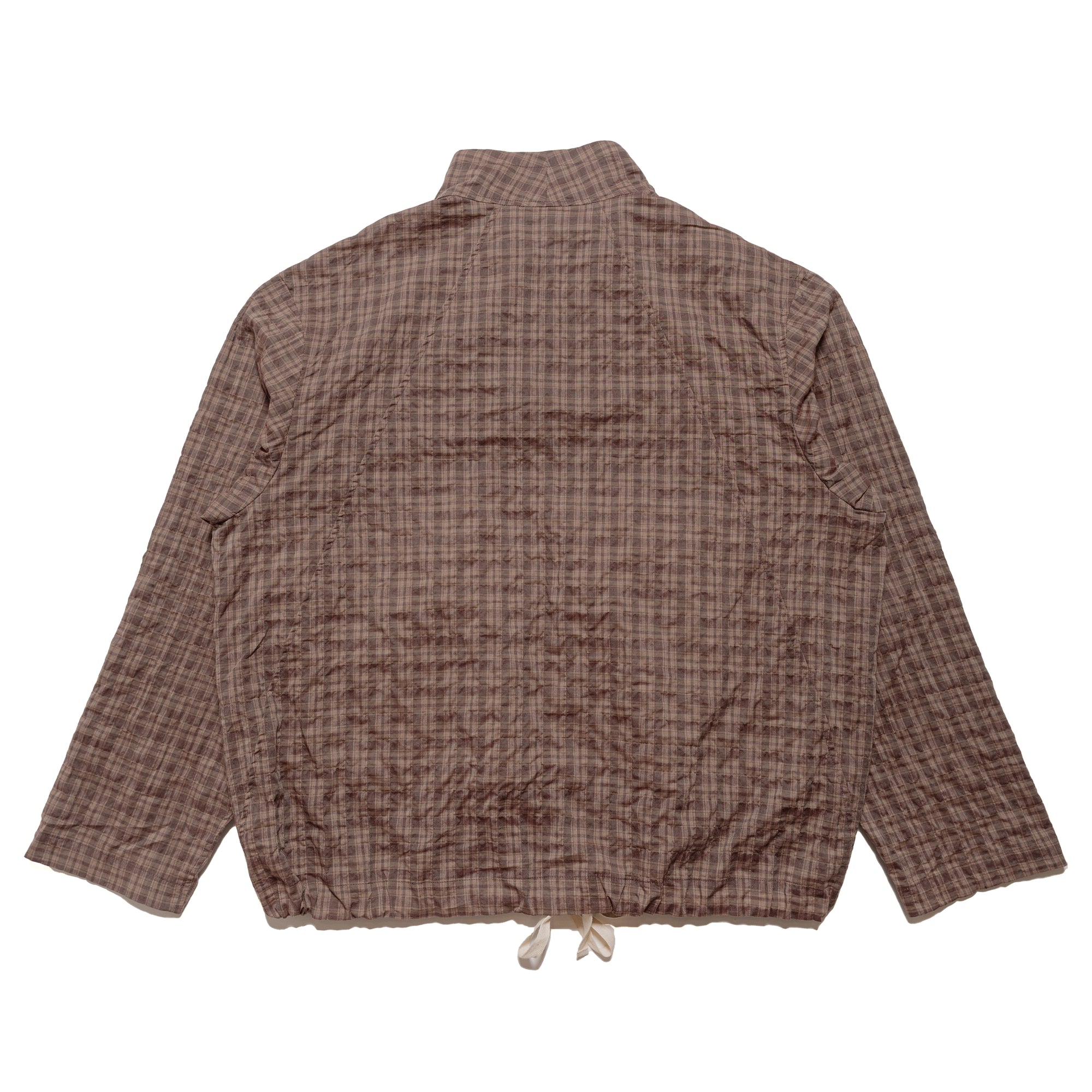 Funnel Neck Zip Anorak Organic Cotton Umber