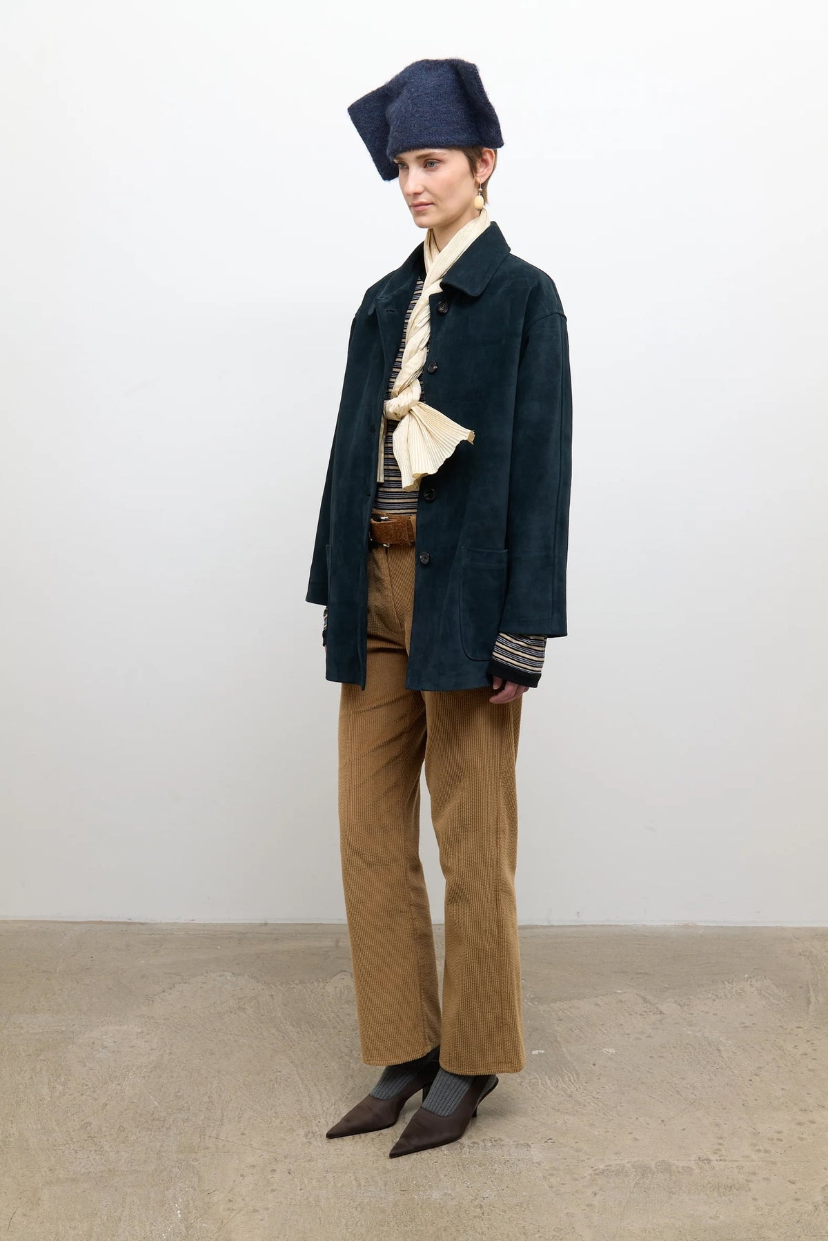 Italian Suede Quinn Jacket Midnight