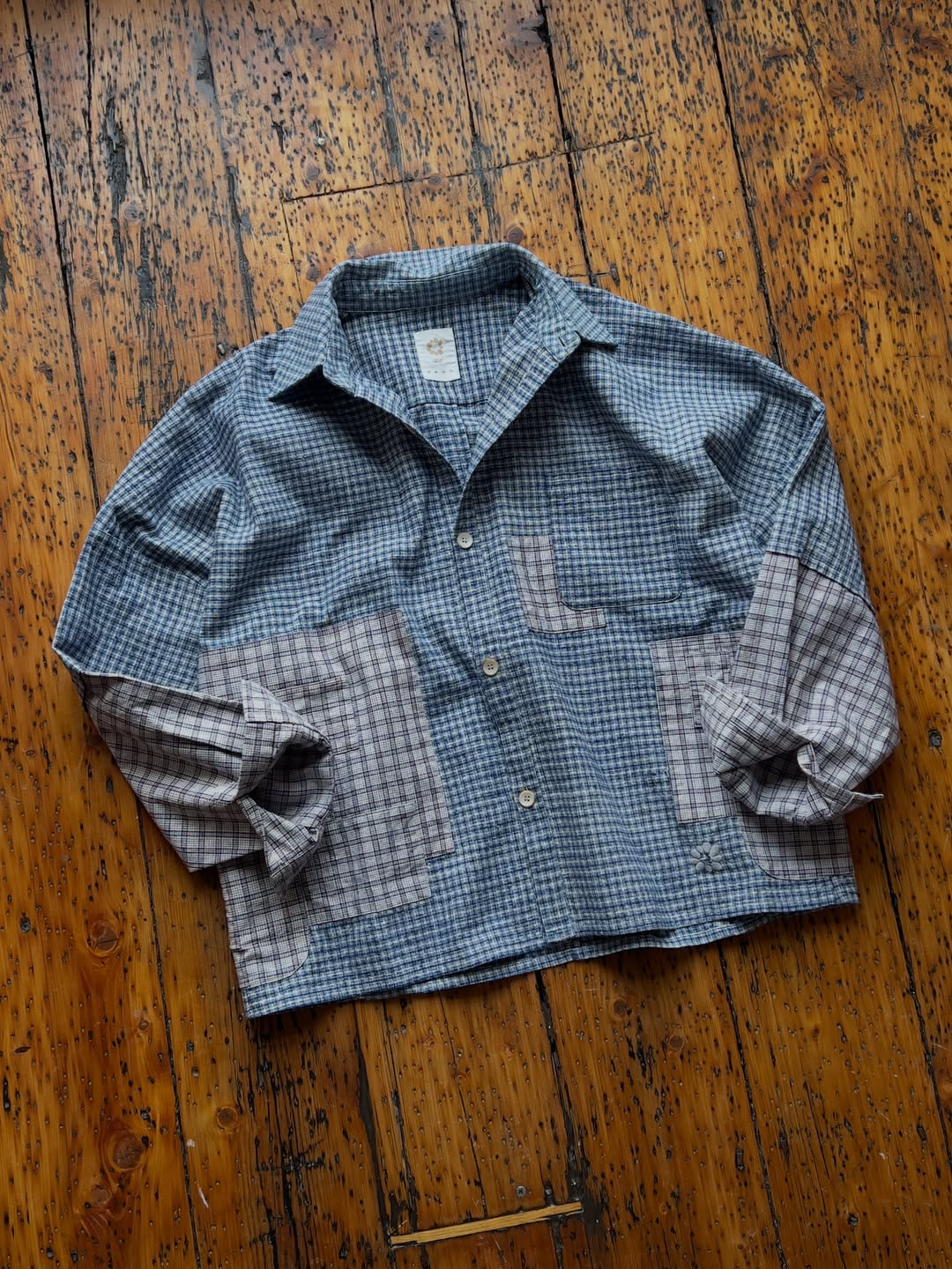 Gander Deans Shirt Patchwork Cotton Check
