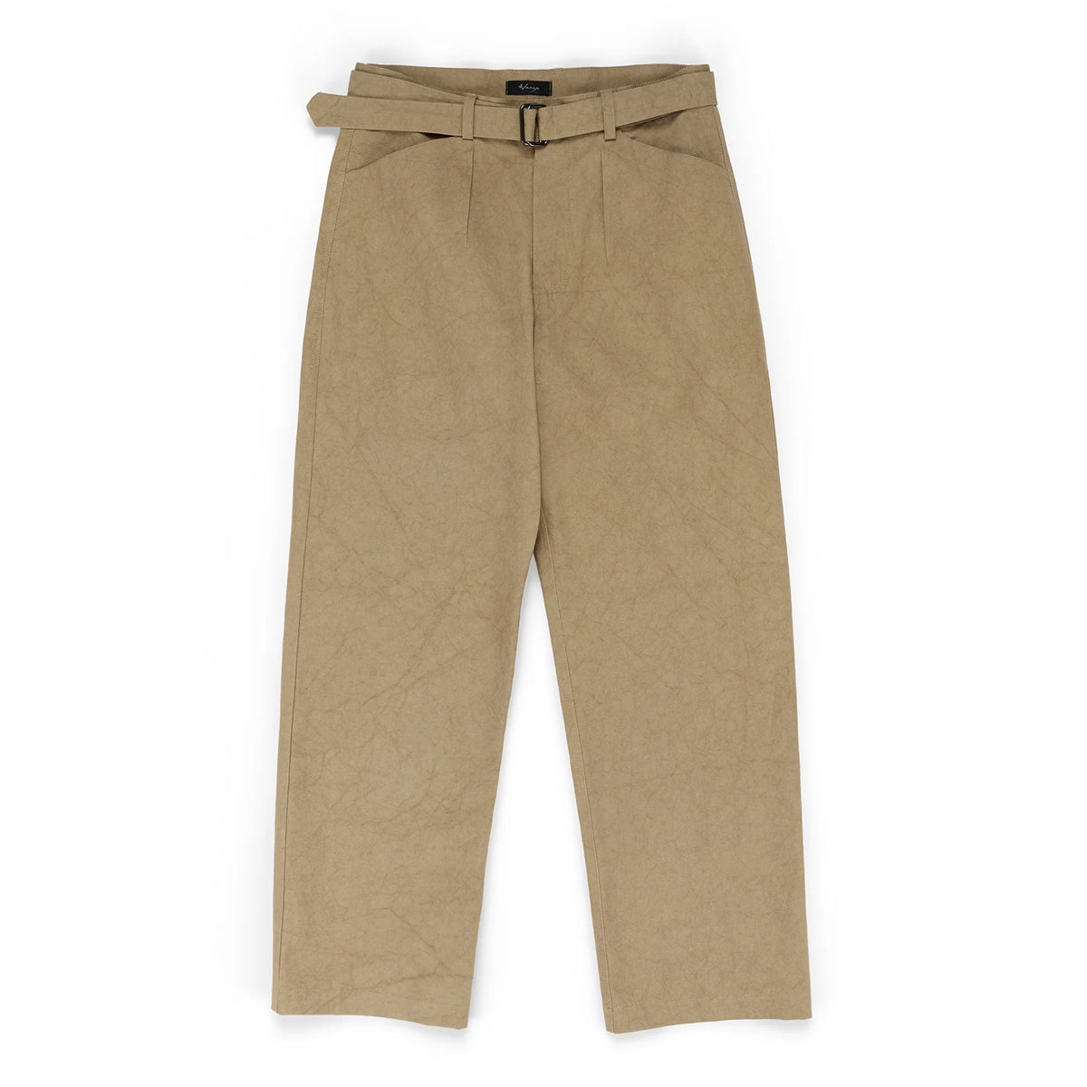 Belted Pant Dense Weave Cotton Flax