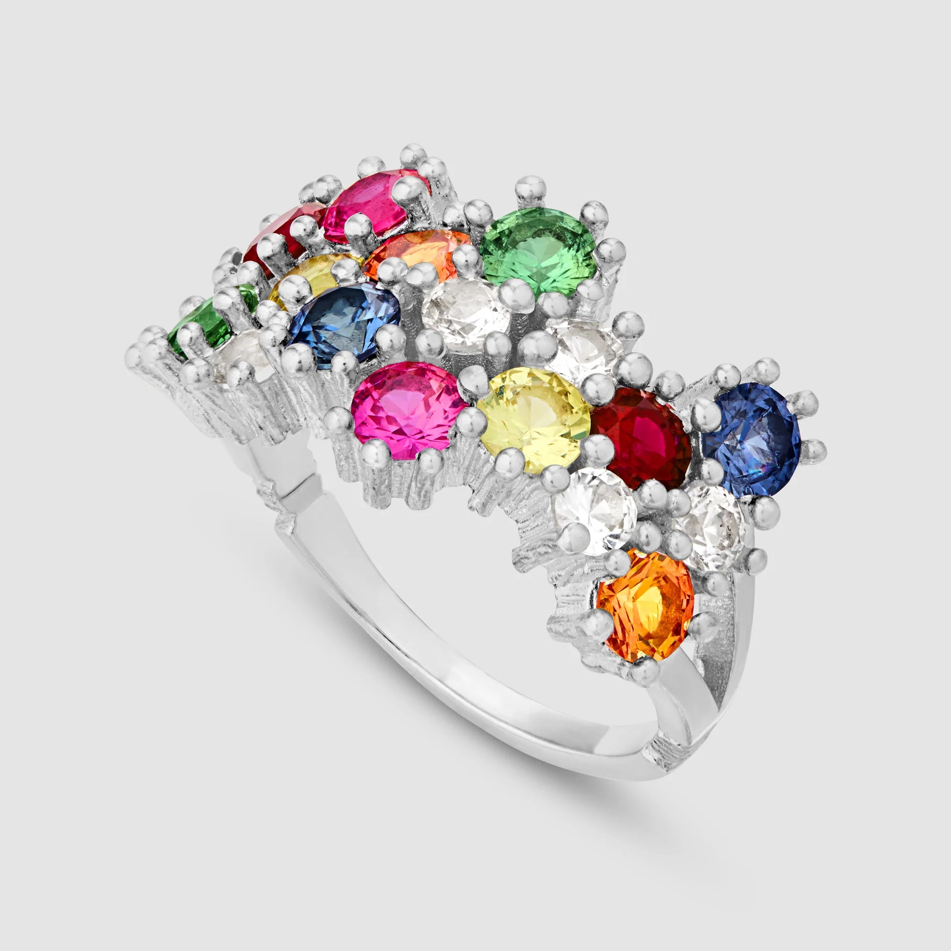 Wild Flower Multi Ring Silver