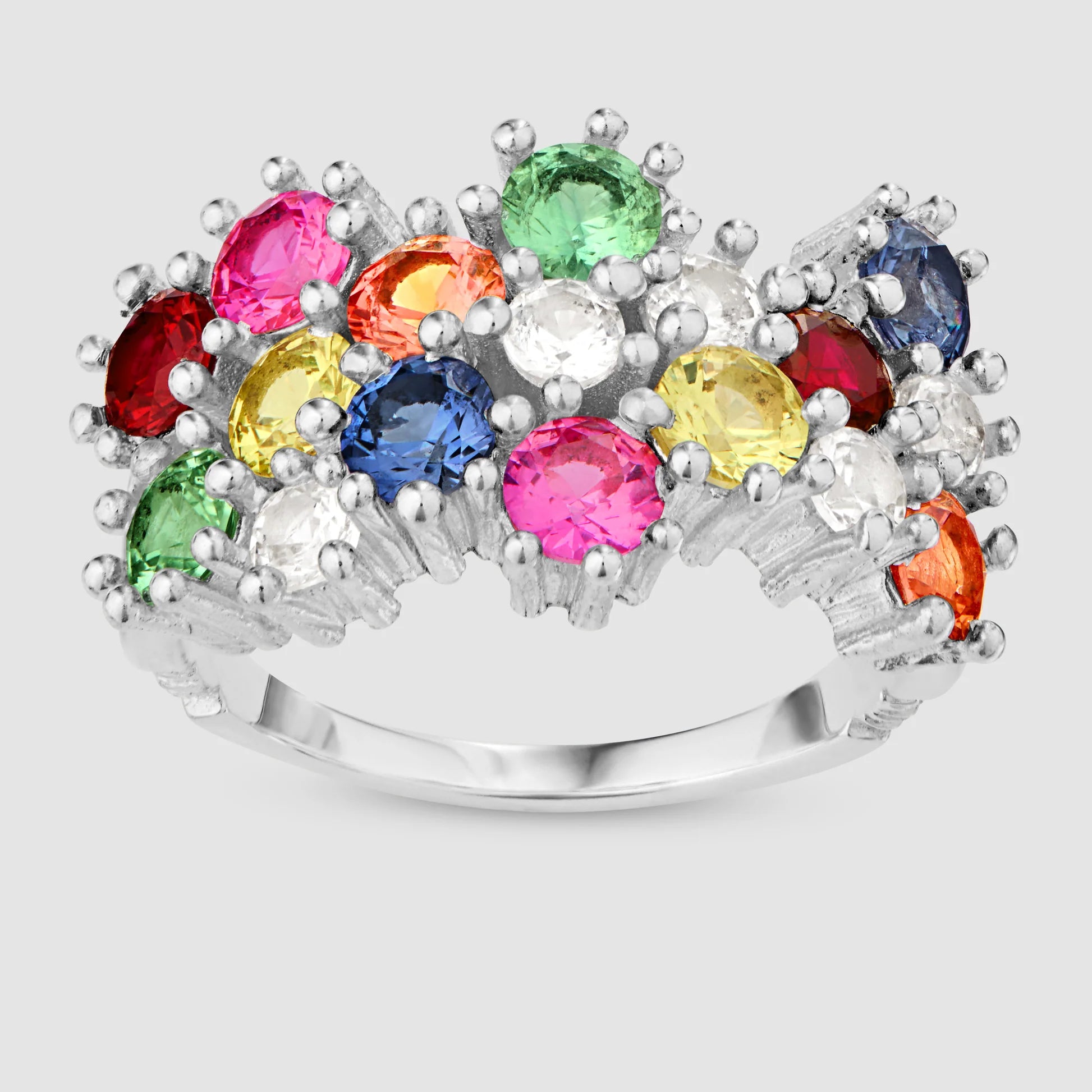 Wild Flower Multi Ring Silver