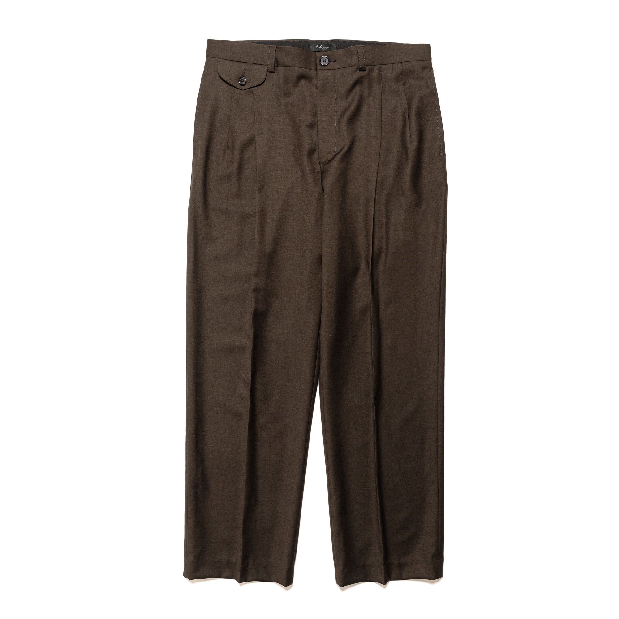 Double Pleated Trouser Merino Wool Mocha
