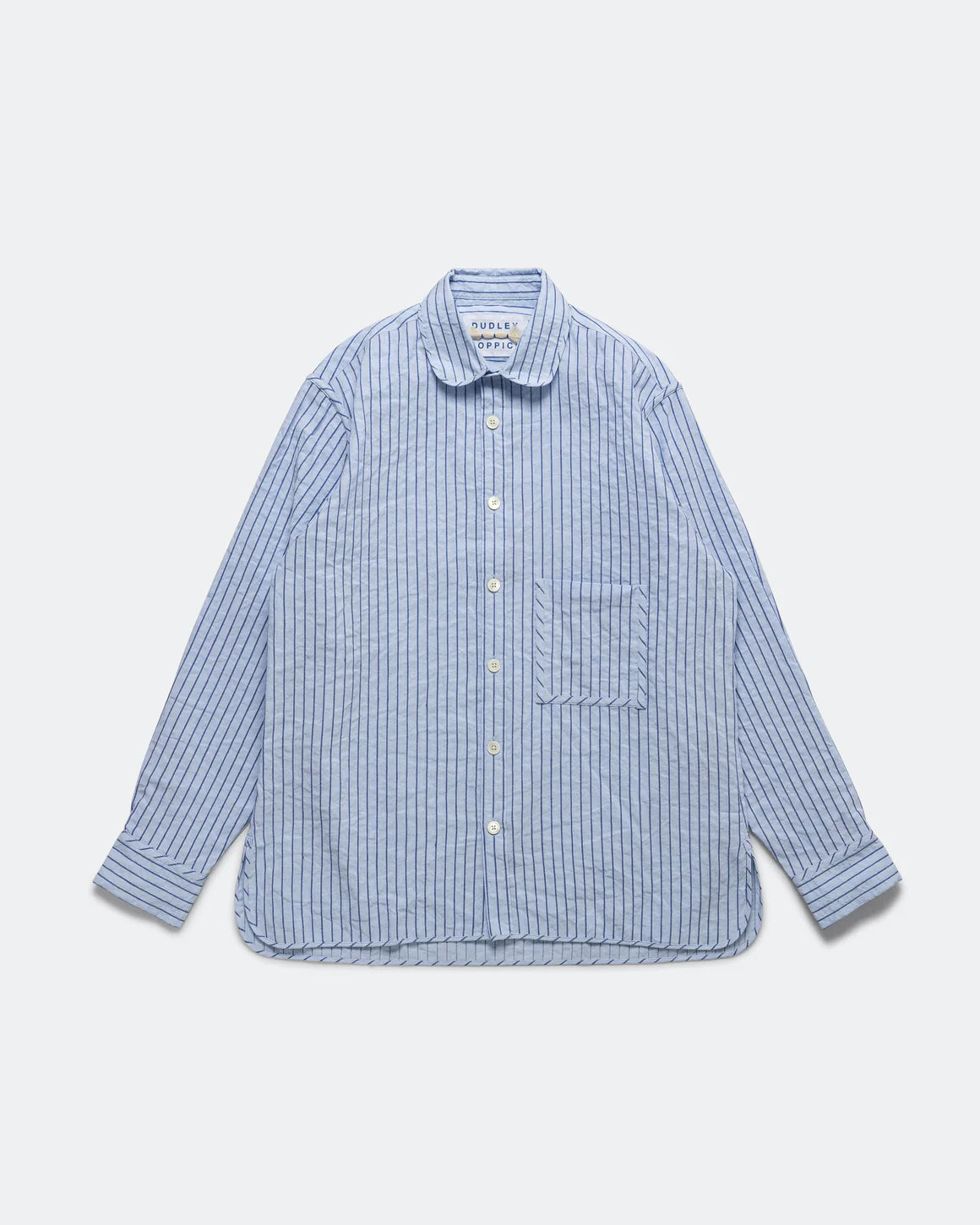 Blue Raised Stripe Gardeners Shirt